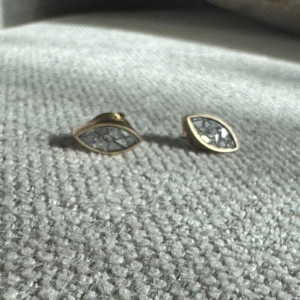 Shana Gulati recycled diamond slice Stud Earrings
